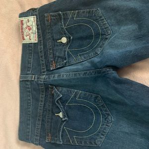 Men’s dark wash true religion jeans in style Billy